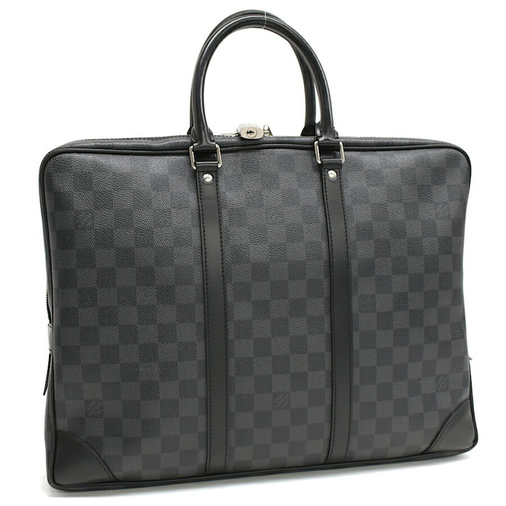 Louis Vuitton Porte Documents Voyage PDV Business Bag Damier Graphite Black